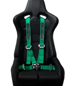 Cipher Racing Green 4 Point 2 Inches Camlock Quick Release Racing Harness - CIPHER Logo Version 2 - Pair