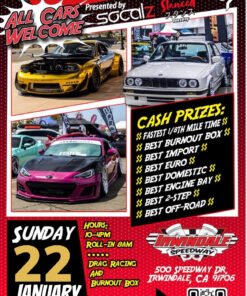 MegaMeet car Show and racing at Irwindale.