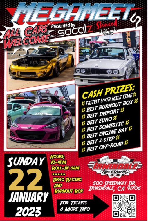 MegaMeet car Show and racing at Irwindale.