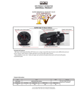 HKS SQV IV BLACK EDITION UNIVERSAL ASSY