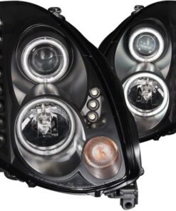 ANZO 2003-2007 Infiniti G35 Projector Headlights w/ Halo Black