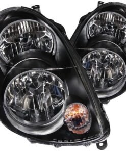 ANZO 2003-2004 Infiniti G35 Crystal Headlights Black