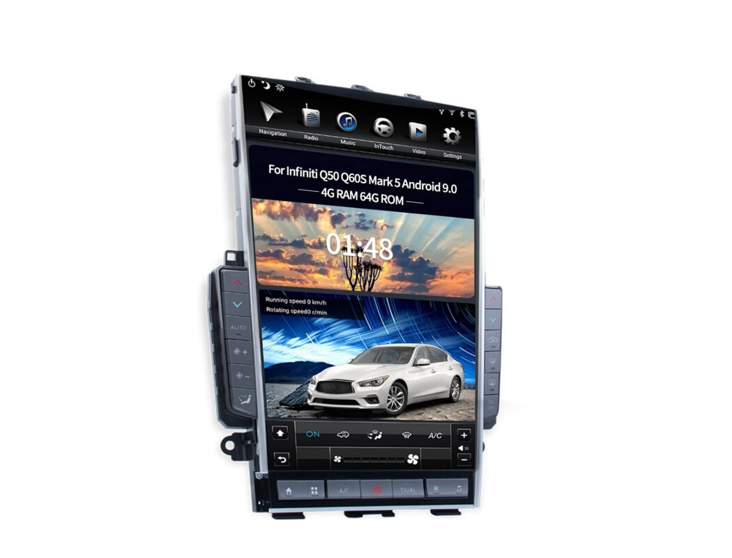 Infiniti Q 50 Tesla Style Navigation Car Play Android