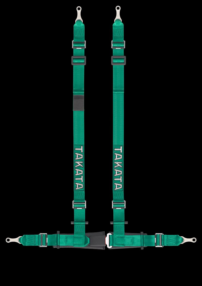 Street Oriented 4 point harness
2" Shoulders, 2" Lap belts
Street Legal
Bolt-in hardware
Available in Green or Black