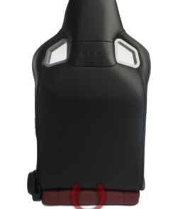 Cipher Auto - Racing Seats Maroon Leatherette Carbon Fiber w/ black stitching
