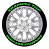 TIRE STICKERS - 8 permanent tire decals w/ tire cleaner combo pack