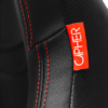 CPA2009RS Cipher Racing Seats Black Leatherette Carbon Fiber w/ Red Stitching - Pair (NEW!)