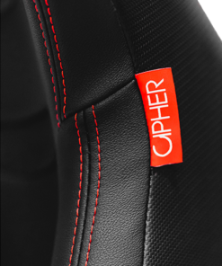 CPA2009RS Cipher Racing Seats Black Leatherette Carbon Fiber w/ Red Stitching - Pair (NEW!)