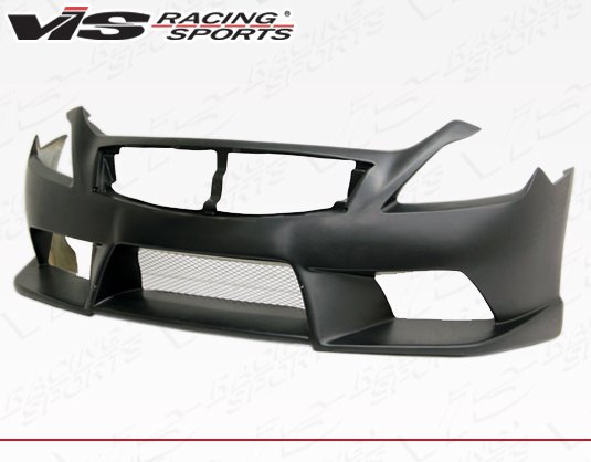 2008-2013 Infiniti G37 2Dr NSM Front Bumper. All Vis fiberglass Body Kits; bumpers, Lips side skirts, spoilers, and hoods are made out of a high quality fiberglass. All Body Kits come with wire mesh if applicable. Professional installation required. Picture shown is for illustration purpose only. Actual product may vary due to product enhancement. Modification of part is required to ensure proper fitment. Test fit all Body Kit parts before any modification or painting. Accessories like fog lights, driving lights, splitter, canards, add-on lip, intake scoops, or other enhancement products are not included unless specified in the product description. Intended for OFF ROAD use only.