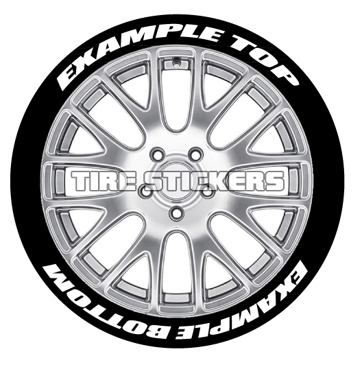 TIRE STICKERS - 8 permanent tire decals w/ tire cleaner combo pack