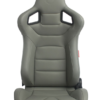 Cipher Auto - Racing Seats Gray Leatherette Carbon Fiber w/ dark grey stitching