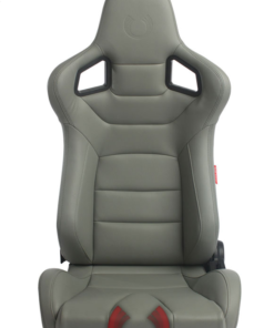 Cipher Auto - Racing Seats Gray Leatherette Carbon Fiber w/ dark grey stitching
