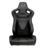 Cipher Racing Seats Black Suede & Fabric w/ Carbon Fiber Poly Backing - Pair