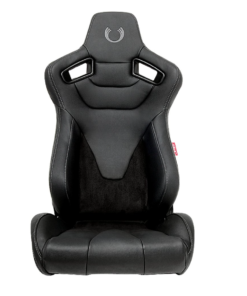 Cipher Racing Seats Black Suede & Fabric w/ Carbon Fiber Poly Backing - Pair