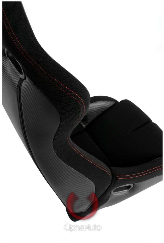 Cipher Auto - Viper Racing Black Cloth Carbon PU w/  red stitching - pair