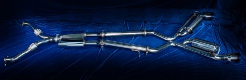 Motordyne Shockwave Exhaust Infiniti EG37 COUPE & Q60 with 4.5" Blue Rolled Tips