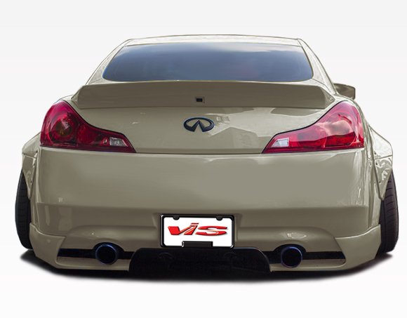 2008-2013 Infiniti G37 2Dr Walker Full Kit. Kit includes: Front bumper, Front splitter, side skirts, rear diffuser, front and rear fender flares, All Vis fiberglass Body Kits; bumpers, Lips side skirts, spoilers, and hoods are made out of a high quality fiberglass. All Body Kits come with wire mesh if applicable. Professional installation required. Picture shown is for illustration purpose only. Actual product may vary due to product enhancement. Modification of part is required to ensure proper fitment. Test fit all Body Kit parts before any modification or painting. Accessories like fog lights, driving lights, splitter, canards, add-on lip, intake scoops, or other enhancement products are not included unless specified in the product description. Intended for OFF ROAD use only.