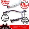 TOMEI EXPREME Ti FULL TITANIUM Y SHAPE MID PIPE KIT INFINITI Q50 (TB6110-NS21A)