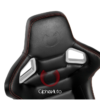 Cipher Auto - Racing Seats Black Carbon Fiber Leatherette w/ Red Stitching