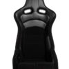 Cipher Auto - Viper Racing Seats black cloth black carbon pu w/ black stitching