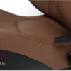 Cipher Auto -  Racing Seats Mocha Leathrette Carbon Fiber w/ Brown Stitching