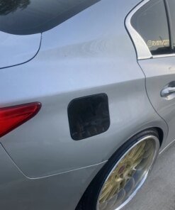 Q50 carbon fiber gas cap cover overlay