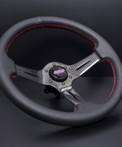 CARBON FIBER PERFORATED LEATHER RACE WHEEL