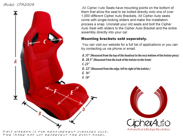 Cipher Auto - Racing Seats Desert Sand Beige Leatherette Carbon Fiber w/ Beige