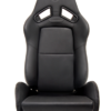 Cipher AR-8 Revo Racing Seats All Black Leatherette w/ black outer stitching -Pair