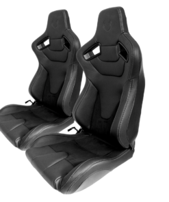 CPA2009RS Series Reclinable Steel Tubular Frame Racing Seats by Cipher Auto®, Pair. Includes: Pair of Driver/Passenger Side Seats; Dual Lock Sliders. Application: Street Cars; Homologation: Not Rated; TUV Approved; Shell Type: Steel Tubular Frame, Reclinable; Cover material: Leatherette; Backing Material: Carbon Fiber Polyurethane. This is Cipher Auto latest styling in her new line up for the aftermarket enthusiasts. CPA 2009 with the rally sport look is the desired seat for your ride. Cipher Racing Seats are designed with the best comfort and styling in mind. Cipher Racing seats offer superior comfort, holding power and style compared to oem seats. Our seats typically weigh half the amount of stock seats while offering a durable and strong tubular frame.Features:Powder coated tubular steel frame & premium PU Leatherette with suede insert
Ultra lightweight for best fit & comfort (TUV Approved)
Higher bolsters and deeper upper body support
Engineered to work properly with 4- or 5-point racing harness
Keeps your body in the optimum position to make inputs to the car
Reduces driver workload
Lowers lap times
Typically half the weight of a stock seat
Sold in pairs
Fully reclining for maximum comfort and convenience
High Quality Materials for best fit and most comfort
Dual lock sliders included
Mounting bracket not included
Actual Weight: 28 lbs. each
Driving competitively requires a racing seat that lets you stay put. Hard cornering and braking constantly try to make you slide left and right, or forward out of the seat. If you’re investing energy into staying put, that’s mental and physical resources you can’t devote to the most important thing: winning. That’s true during street driving, at least the way we sometimes drive on the street. A stock seat simply doesn’t have enough lateral support to keep your butt planted or your shoulders in one place so you can make precise inputs to the steering, accelerator or brakes. Cipher racing seats are optimized for “spirited” driving, and are engineered to work properly with 4- or 5-point racing harnesses instead of seatbelts and airbags. Upholstered in high quality materials these seats also happen to look amazing. They’re equipped with single lock sliders, like many factory seats.Cipher Automotive® is based in El Monte, CA, in the center of the California car culture and the aftermarket car business. Although a relative newcomer to the accessory market, they have experience in the field an aggregate of over ten years. They manufacture their products, they don’t just order them, so their product line is not only made to their rigorous standards for safety and style, they’re supremely in tune with what their customers want. more details on -