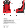 Cipher Auto -  Viper Racing seats red cloth w/ black carbon PU - pair