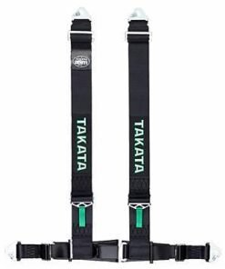 Street Oriented 4 point harness
3" Shoulders, 2" Lap belts with Pull-down adjusters
Snap-on hardware
Street Legal
Available in Green or Black