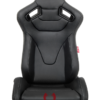 Cipher Auto - Racing Seats Black Leatherette Carbon Fiber w/ gray stitching - pair