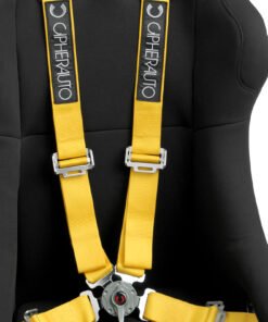 Cipher Racing Yellow 4 Point 2 Inches Camlock Quick Release Racing Harness - Pair