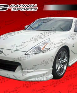 2009-2016 Nissan 370Z 2dr Techno R Side Skirts. All Vis fiberglass Body Kits; bumpers, Lips side skirts, spoilers, and hoods are made out of a high quality fiberglass. All Body Kits come with wire mesh if applicable. Professional installation required. Picture shown is for illustration purpose only. Actual product may vary due to product enhancement. Modification of part is required to ensure proper fitment. Test fit all Body Kit parts before any modification or painting. Accessories like fog lights, driving lights, splitter, canards, add-on lip, intake scoops, or other enhancement products are not included unless specified in the product description. Intended for OFF ROAD use only.