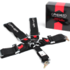 Cipher Black 5 Point 3 Inches Camlock Racing Harness - SFI 16.1