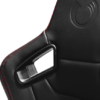 CPA2009RS Cipher Racing Seats Black Leatherette Carbon Fiber w/ Red Stitching - Pair (NEW!)