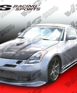 2003-2008 Nissan 350Z 2dr Tracer GT Front Bumper. All Vis fiberglass Body Kits; bumpers, Lips side skirts, spoilers, and hoods are made out of a high quality fiberglass. All Body Kits come with wire mesh if applicable. Professional installation required. Picture shown is for illustration purpose only. Actual product may vary due to product enhancement. Modification of part is required to ensure proper fitment. Test fit all Body Kit parts before any modification or painting. Accessories like fog lights, driving lights, splitter, canards, add-on lip, intake scoops, or other enhancement products are not included unless specified in the product description. Intended for OFF ROAD use only.