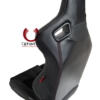 Cipher Auto - Racing Seats Black Suede & Fabric w/ Carbon Fiber Poly Backing - Pair