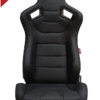 Cipher Auto - Racing Seats Black Leatherette Carbon Fiber w/ black stitching - Pair