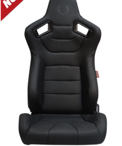 Cipher Auto - Racing Seats Black Leatherette Carbon Fiber w/ black stitching - Pair
