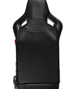 CPA2009RS Cipher Racing Seats Black Leatherette Carbon Fiber w/ Red Stitching - Pair (NEW!)