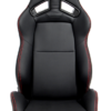 Cipher Auto - AR-8 Revo Racing Seats all black leatherette w/ red outer stitching