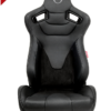 Cipher Auto - Racing Seats Black Suede & Fabric w/ Carbon Fiber Poly Backing - Pair