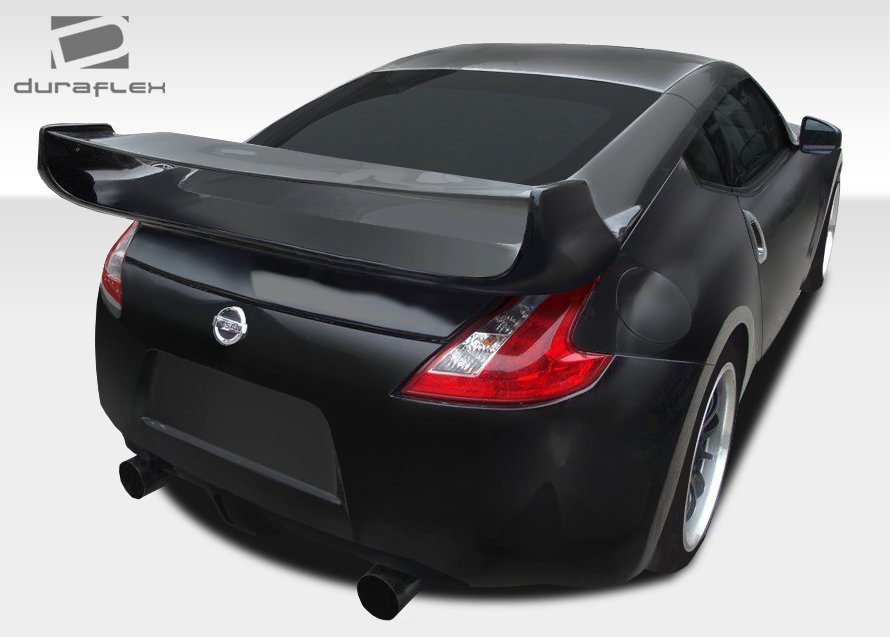 HECASA Painted White Trunk Spoiler Wing For Nissan 370Z Z34 – 2009-2021 Coupe – Easy Tape/Screw Install