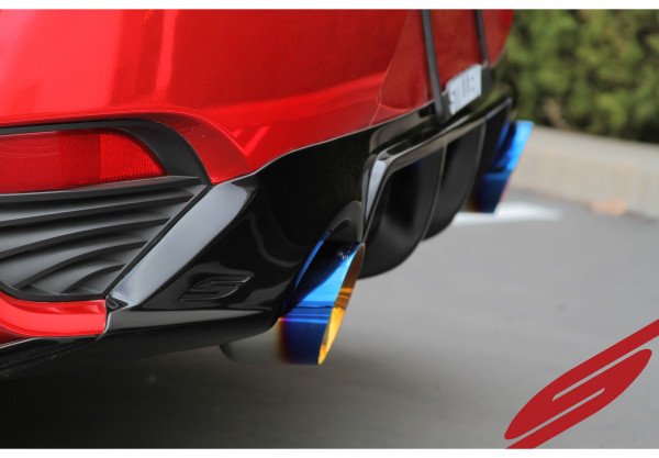 2017-2018 Infiniti Q60 3.0TT Stainless Steel Cat-Back Exhaust System with Burnt Tips