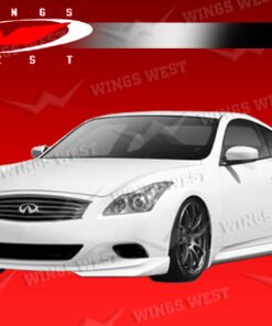 2008-2013 Infiniti G37 Sport model 2dr JPC Side Diffusers Polyurethane. All Vis fiberglass Body Kits; bumpers, Lips side skirts, spoilers, and hoods are made out of a high quality fiberglass. All Body Kits come with wire mesh if applicable. Professional installation required. Picture shown is for illustration purpose only. Actual product may vary due to product enhancement. Modification of part is required to ensure proper fitment. Test fit all Body Kit parts before any modification or painting. Accessories like fog lights, driving lights, splitter, canards, add-on lip, intake scoops, or other enhancement products are not included unless specified in the product description. Intended for OFF ROAD use only.
