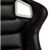 Cipher Auto - Racing Seats Black Carbon Fiber Leatherette w/ Red Stitching
