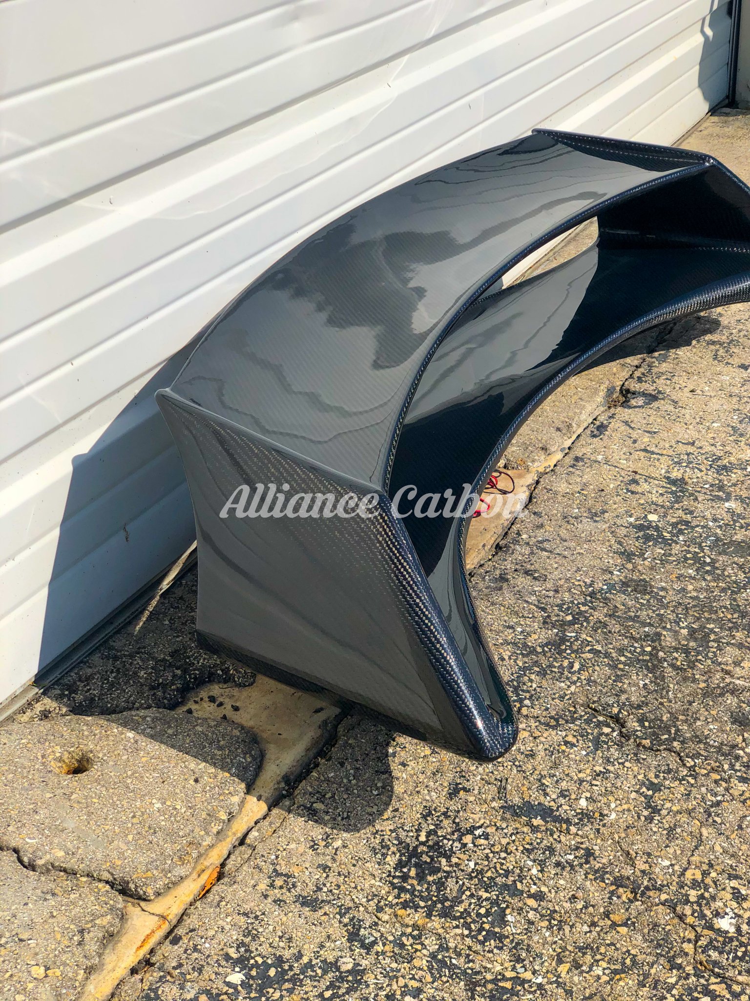 AMS Style Wing Spoiler Carbon Fiber w/ Carbon Top & 3rd Brake Light - Nissan 370z 09+