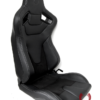 Cipher Auto - Racing Seats Black Suede & Fabric w/ Carbon Fiber Poly Backing - Pair